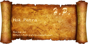 Hok Petra névjegykártya